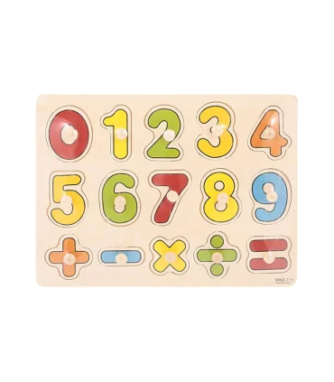 پازل دکمه دار چوبی اعداد انگلیسی کد: MWZ-703 | |9789651160707