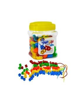 نخ و مهره رنگی رنگی 50 عددی | قلقلک |