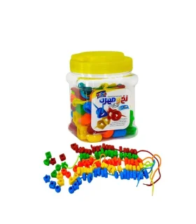 نخ و مهره رنگی رنگی 50 عددی | قلقلک |