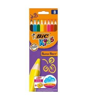 مداد رنگی 8 رنگ جامبو جعبه مقوایی سوپرسافت بیک | بیک |3086123277052