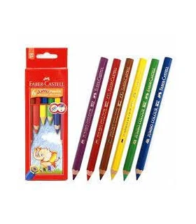 مداد رنگی 6 رنگ جامبو جعبه مقوایی فابرکاستل کد: 111606 | فابرکاستل |4005401116066
