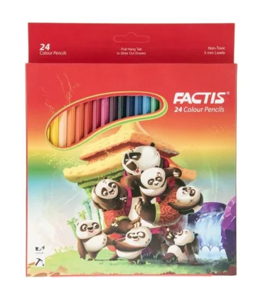 مداد رنگی 24 رنگ جعبه مقوایی فکتیس کد: 7112324 | فکتیس |8411574034612