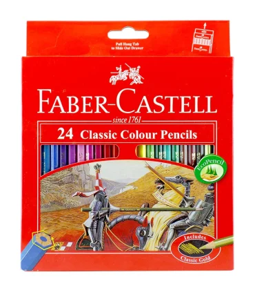 مداد رنگی 24 رنگ جعبه مقوایی فابرکاستل کد: 115854 | فابرکاستل |4005401158547