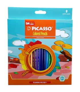 مداد رنگی 24 رنگ جعبه مقوایی پیکاسو | پیکاسو |6951572900882