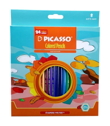 مداد رنگی 24 رنگ جعبه مقوایی پیکاسو | پیکاسو |6951572900882