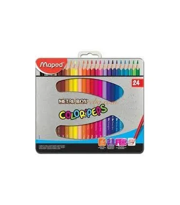 مداد رنگی 24 رنگ جعبه فلزی ماپد کد: 83201605 | ماپد |3154148320166