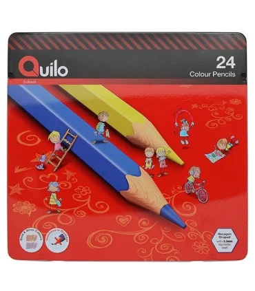 مداد رنگی 24 رنگ جعبه فلزی کویلو کد: 634007 | کویلو |6291106340075