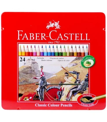 مداد رنگی 24 رنگ جعبه فلزی فابرکاستل کد: 115854 | فابرکاستل |4005401158455