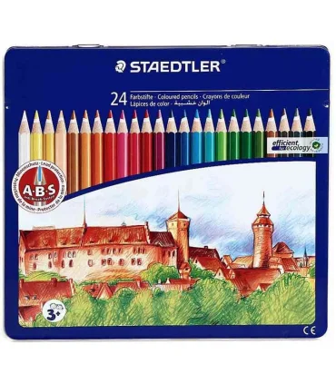 مداد رنگی 24 رنگ جعبه فلزی استدلر کد: 145CM24 | استدلر |4007817145265