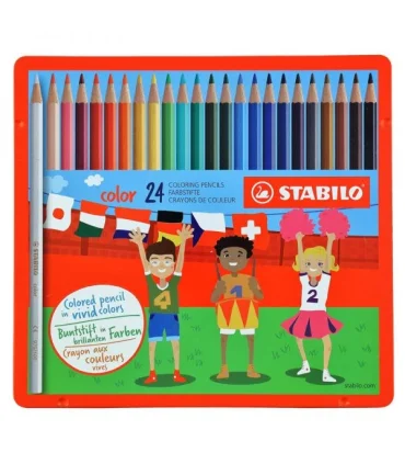 مداد رنگی 24 رنگ جعبه فلزی استابیلو کد: 1824-77 | استابیلو |4006381164504
