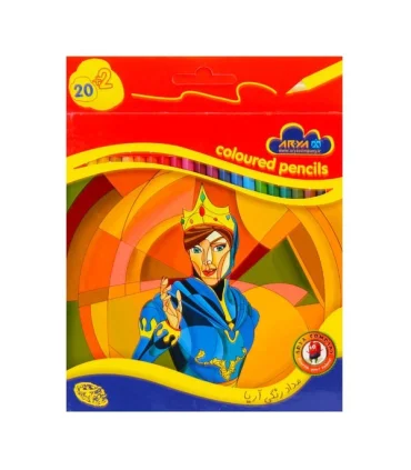 مداد رنگی 22 رنگ جعبه مقوایی رستم و سهراب آریا کد: 3081 | آریا |6260297130819