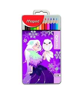 مداد رنگی 12 رنگ جعبه فلزی تاتو ماپد کد: MB83203701 | ماپد |3154148320371