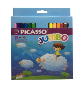 مداد رنگی 12 رنگ جامبو کوتاه پیکاسو | پیکاسو |6951572902534