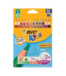 مداد رنگی 12 رنگ جامبو جعبه مقوایی اولوشن بیک | بیک |3086124001632