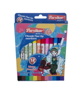 ماژیک 12 رنگ جعبه مقوایی پارسیکار کد: JM826-12 | پارسیکار |6922862422247