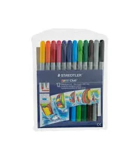 ماژیک 12 رنگ دو سر استدلر کد: 320NWP12 | استدلر |4007817320013