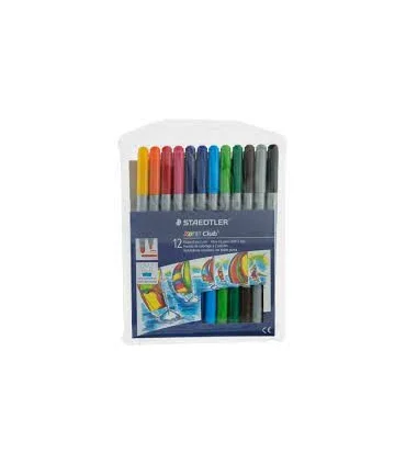 ماژیک 12 رنگ دو سر استدلر کد: 320NWP12 | استدلر |4007817320013