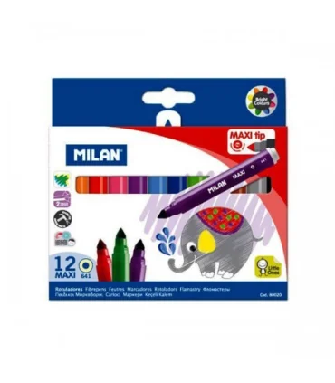 ماژیک 12 رنگ ماکسی تریپ میلان کد: 80020 | میلان |8411574800200