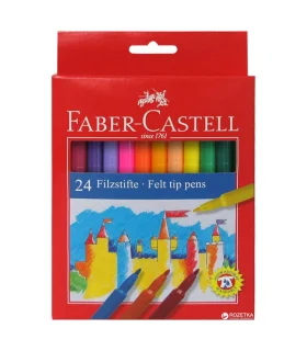 ماژیک 24 رنگ فلت تیپ فابرکاستل کد: 554224 | فابرکاستل |8591272000666