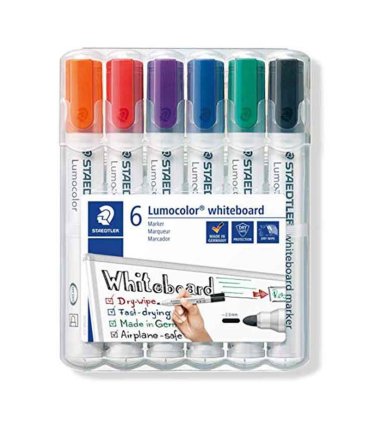 ماژیک وایت برد 6 رنگ گرد استدلر کد: 351WP6 | استدلر |4007817328941