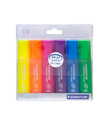 ماژیک هایلایتر 6 رنگ تکست سرفر استدلر کد: 364PWP6 | استدلر |4007817365069