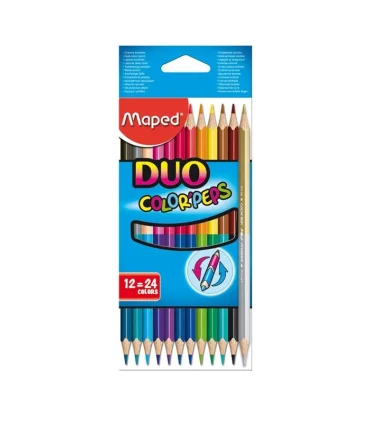 مداد رنگی 12 رنگ جعبه مقوایی دوسر ماپد کد: 82960005 | ماپد |3154148296003