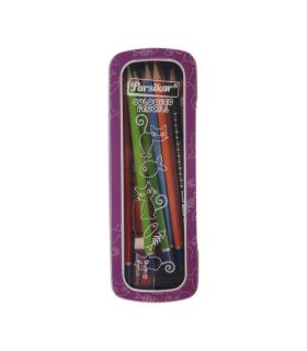 مداد رنگی 12 رنگ جعبه فلزی کد: JM895-12 | پارسیکار |6268117401347
