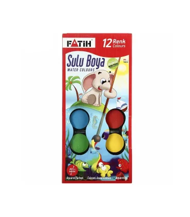 آبرنگ 12 رنگ فاتیح کد: F-12 | فاتیح |8690216500207