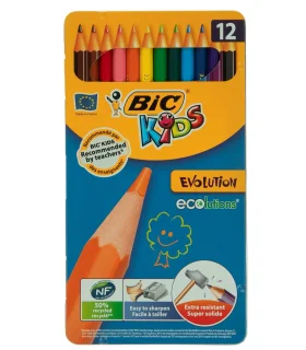 مداد رنگی 12 رنگ جعبه فلزی اولوشن بیک 42/130 | بیک |3270220060949