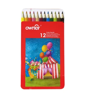 مداد رنگی 12 رنگ جعبه فلزی انر 141712 | انر |8809166211112