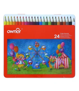 مداد رنگی 24 رنگ جعبه فلزی انر 141724 | انر |8809166211129