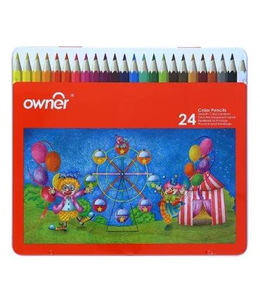 مداد رنگی 24 رنگ جعبه فلزی انر 141724 | انر |8809166211129