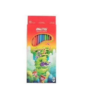 مداد رنگی 12 رنگ جعبه مقوایی فکتیس F07112212 | فکتیس |8411574033066