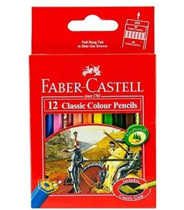 مداد رنگی 12 رنگ کوتاه جعبه مقوایی فابرکاستل کد: 115851 | فابرکاستل |4005401158516