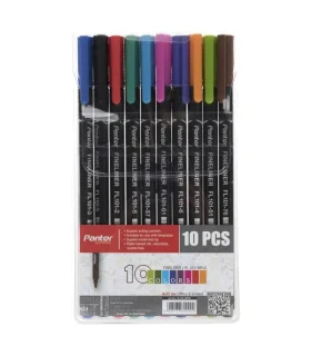 روان نویس 0.4 نوک نمدی 10 رنگ پنتر کد: FL101-WP10 | پنتر |6925137800900