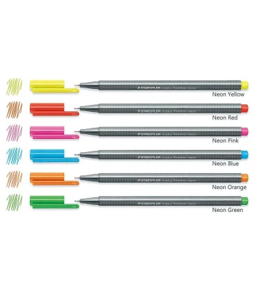 روان نویس 0.3 نوک نمدی 6 رنگ نئون کالر استدلر کد: 334SB6CS3 | استدلر |4007817011058