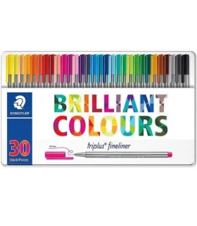 روان نویس 0.3 نوک نمدی 30 رنگ جعبه فلزی استدلر کد: 334M30 | استدلر |4007817337042