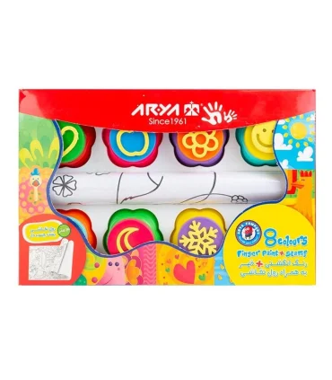 رنگ انگشتی 8 رنگ همراه با رول نقاشی آریا کد: 7031 | آریا |6260297170310