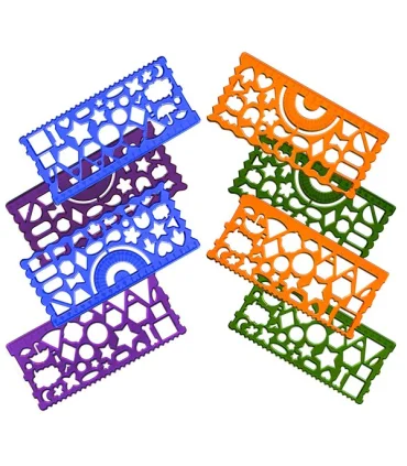 خط کش 20 سانت ژله ای شابلون دار دو عددی سی بی اس | متفرقه |6268117400074