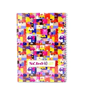 دفتر 40 برگ سیمی طلقی فانتزی سیبو کد:Z1 | سیبو |6260198882305