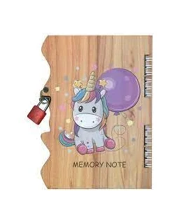 دفتر خاطرات قفل دار جلد چوبی یونی فای | یونی فای |5500000001782