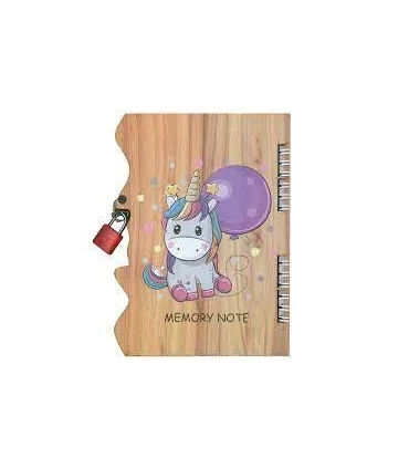 دفتر خاطرات قفل دار جلد چوبی یونی فای | یونی فای |5500000001782