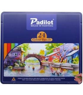 مداد رنگی 24 رنگ جعبه فلزی پادیلوت کد: F-810224