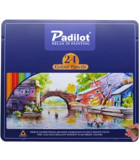 مداد رنگی 24 رنگ جعبه فلزی پادیلوت کد: F-810224 | پادیلوت |6935208102246