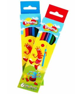 مداد رنگی 6 رنگ جعبه مقوایی پالمو کد: 3201 | پالمو |6260297132011
