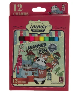 ماژیک 12 رنگ جعبه مقوایی ایمر کد: JM645-12 | ایمر |6922862422155