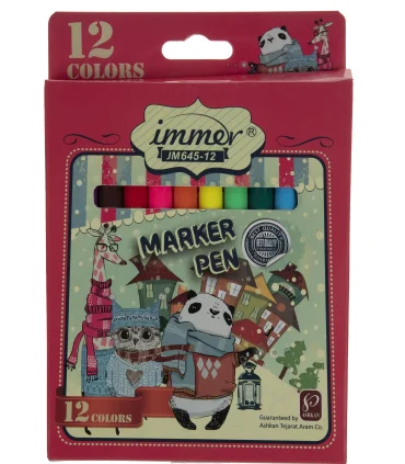 ماژیک 12 رنگ جعبه مقوایی ایمر کد: JM645-12 | ایمر |6922862422155