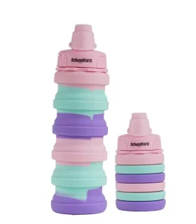 قمقمه سیلیکونی 500 میل آکاردئونی پاستلی اسکول فنس کد: 9322 | اسکول فنس |4545184899232