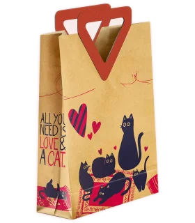 گیفت بگ کرافت سایز 2 طرح گربه های دوست داشتنی کد: 2038 | لوتوس |5591022300340