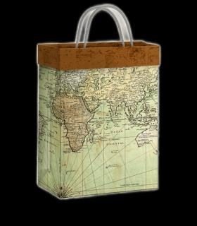 گیفت بگ فولدی سایز 3 طرح نقشه جهان کد: 3030 | لوتوس |5591022300424